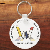 Porte-clés Neoplasticisme impressionnant Art Monogramme. Lett (Recto)