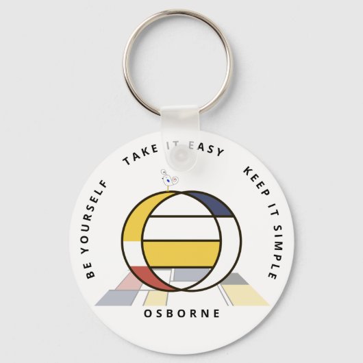 Porte-clés Neoplasticisme impressionnant Art Monogramme. Lett (Recto)