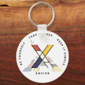 Porte-clés Neoplasticisme impressionnant Art Monogramme. Lett (Recto)