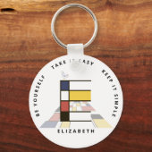 Porte-clés Neoplasticisme impressionnant Art Monogramme. Lett (Recto)