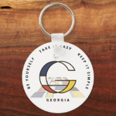 Porte-clés Neoplasticisme impressionnant Art Monogramme. Lett (Recto)