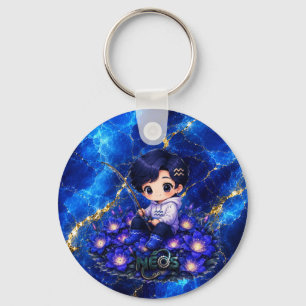 Porte-clés Neos Kawaii Zodiaque Verseau