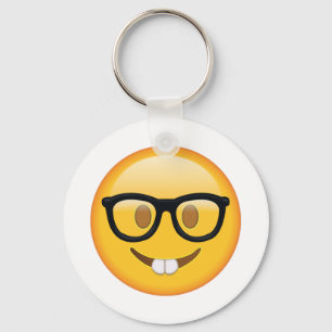 Porte-clés Nerd with Glasses - Emoji
