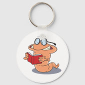 Porte-clés Nerdy Bookworm Lire Un Livre (Recto)