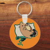 Porte-clés Nerdy Gamer Chat Taco Chargement Jeu Pause (Recto)