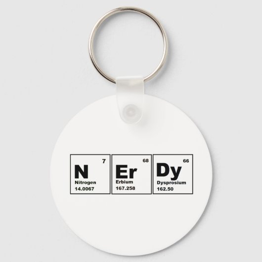 Porte-clés Nerdy Produit de chimie ! (Recto)