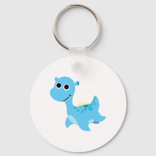 Porte-clés Nessie Bleue Mignonne (Recto)