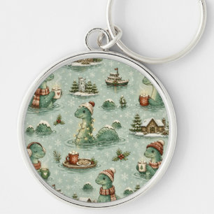 Porte-clés Nessie de Noël Monstre du Loch Ness Confortable Cr