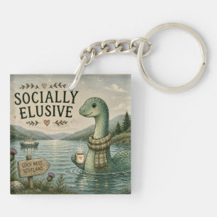 Porte-clés Nessie insaisissable socialement Cryptide cosy Loc