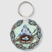 Porte-clés Nest bleu Jay (Recto)