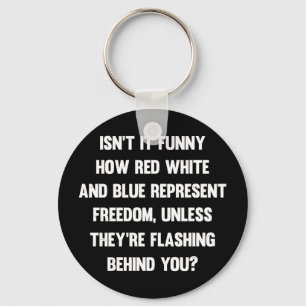 Porte-clés N'est-ce pas drôle comme rouge blanc et bleu.. sa