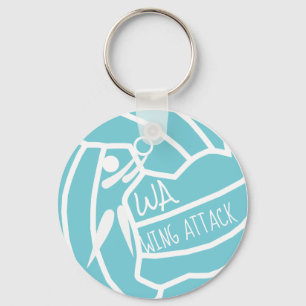 Porte-clés Net-ball fait sur commande Clipart de l'attaque WA
