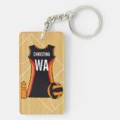 Porte-clés Net-ball personnalisé unique (Dos)