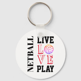 Porte-clés Net-ball vivant de slogan de jeu d'amour