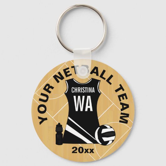 Porte-clés Netball personnalisable V2 (Recto)
