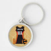 Porte-clés Netball personnel unique (Devant)