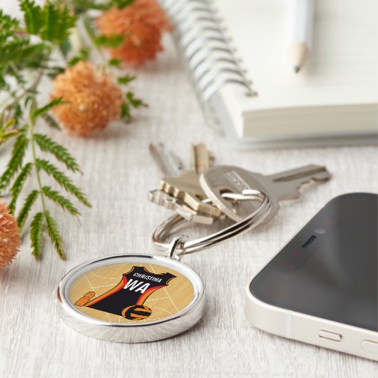 Porte-clés Netball personnel unique (Côté)