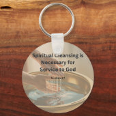 Porte-clés Nettoyé spirituellement pour le service de Dieu (Verso)