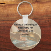 Porte-clés Nettoyé spirituellement pour le service de Dieu (Recto)