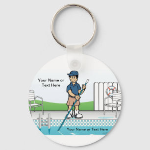 Porte-clés Nettoyeur de piscine personnalisé - Homme