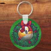 Porte-clés Neuf boule en couronne verte (Recto)