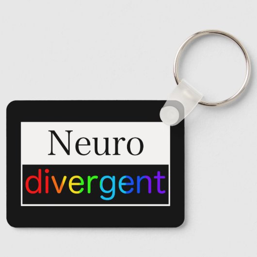 Porte-clés Neurodivergent | Sensibilisation à la diversité ne (Recto)