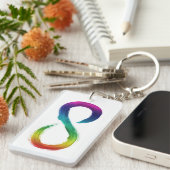 Porte-clés Neurodiversité brossée (Devant droit)