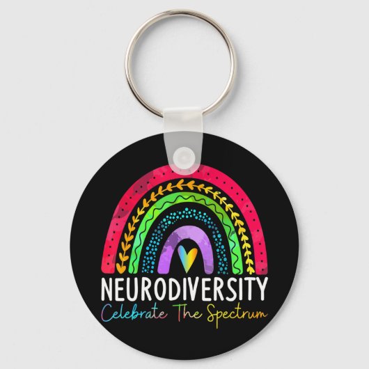 Porte-clés Neurodiversité Chemise Autisme spectre ASD TDAH pl (Recto)