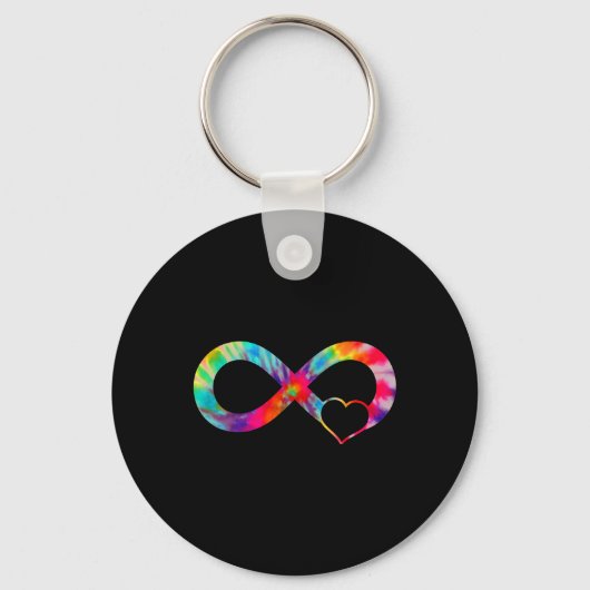 Porte-clés Neurodiversité Coeur Infinité Signe Autisme Lauréa (Recto)