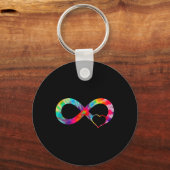Porte-clés Neurodiversité Coeur Infinité Signe Autisme Lauréa (Recto)