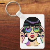 Porte-clés Neurodiversity Infinity Symbol Pop Art Woman  (Recto)