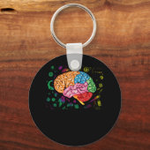 Porte-clés Neurologue En Neuroscience Du Cerveau (Recto)