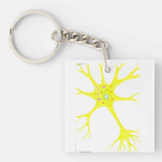 Porte-clés neurone jaune (Devant)