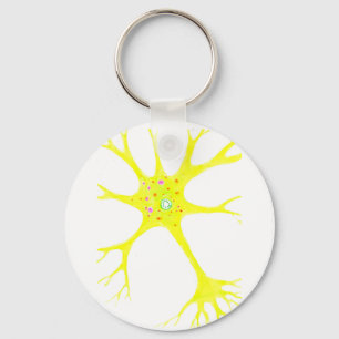 Porte-clés neurone jaune
