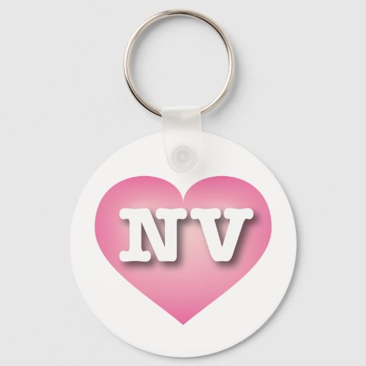 Porte-clés Nevada Pink Fade Heart - J'aime NV (Recto)