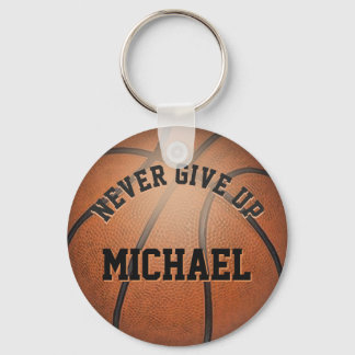 Porte-clés Never Give Up Basketball Keychain