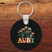 Porte-clés New Aunt Wildflower First Birthday & Baby Show (Recto)