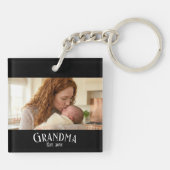 Porte-clés New Grandma Established Custom Name Year Photo (Dos)