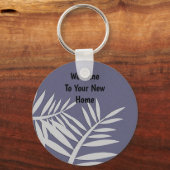 Porte-clés New Home Buyer Leaf Silhouette Realtor (Recto)