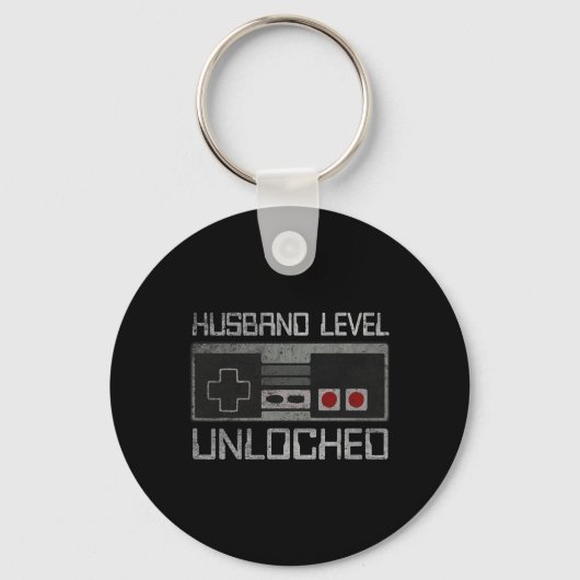 Porte-clés New Husband Level Unlocked Just Married Gamer Bach (Recto)