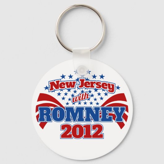 Porte-clés New Jersey avec Romney 2012 (Recto)