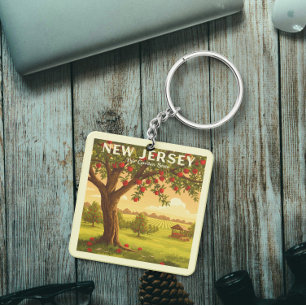Porte-clés New Jersey vintage