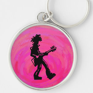 Porte-clés New York Boogie Nights Guitare Rose Chaud