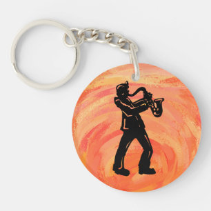 Porte-clés New York Boogie Nights Saxophone Orange