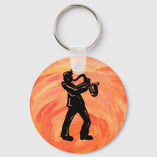 Porte-clés New York Boogie Nights Saxophone Orange (Recto)