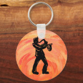 Porte-clés New York Boogie Nights Saxophone Orange (Recto)