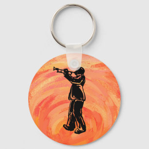 Porte-clés New York Boogie Nights Trumpet Orange