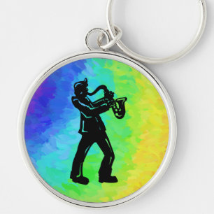 Porte-clés New York Boogie Nuits Saxophone Rainbow