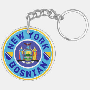 Porte-clés New York Bosniaque Américain