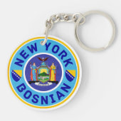 Porte-clés New York Bosniaque Américain (Dos)
